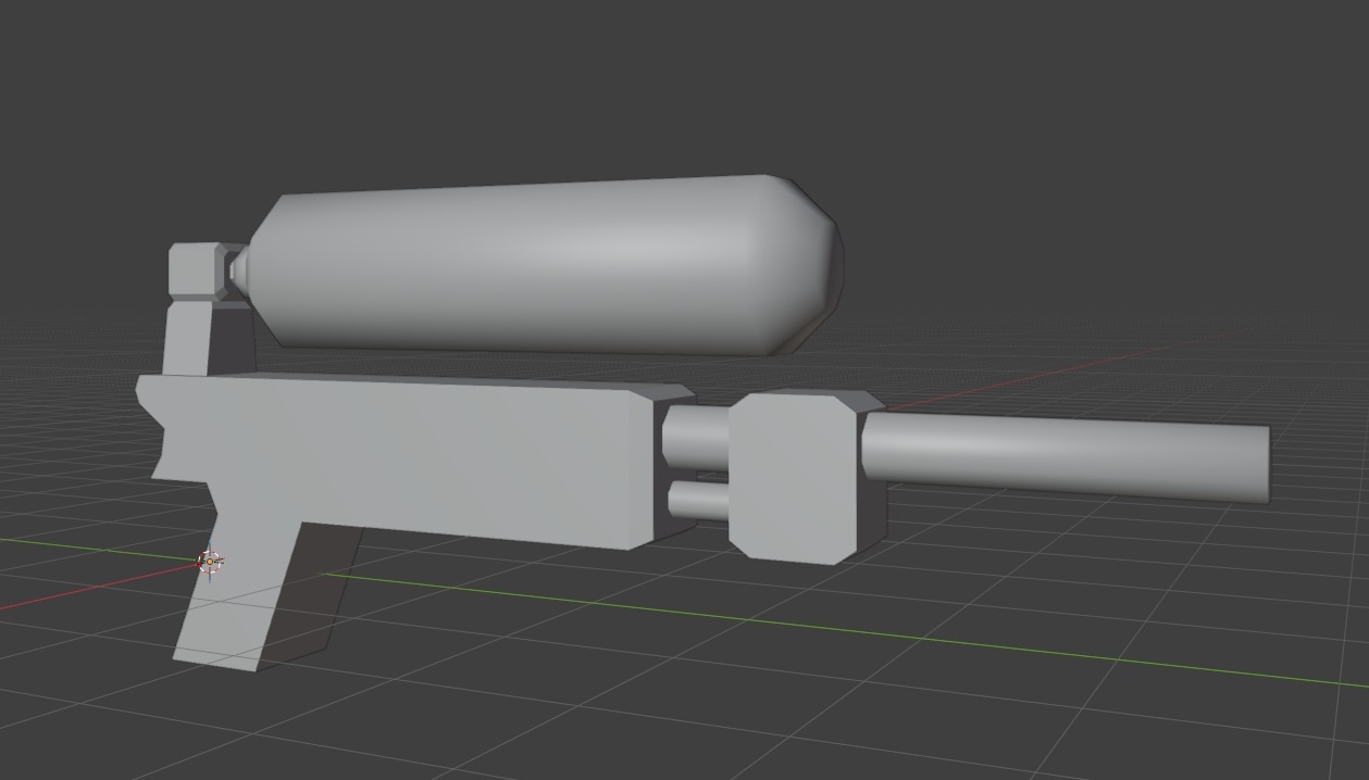 Simple 3D concept model of a watergun, Paper Play VR